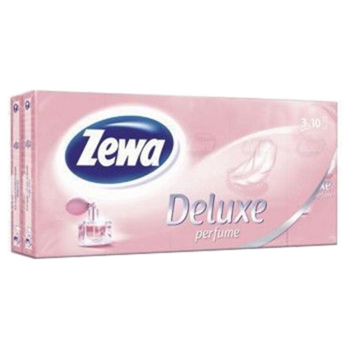Хустинки носові Zewa Deluxe perfume 3 слоя 10 шт х 10 пачек (7322540061475)