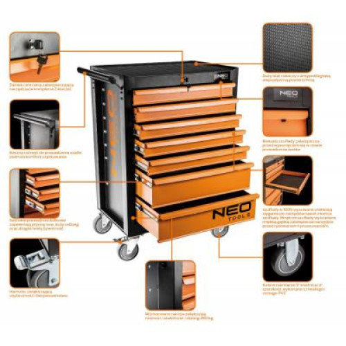 Візок для інструменту Neo Tools 6 ящиков, 680 x 460 x 1030 мм, грузоподъемность 280 кг (84-221)