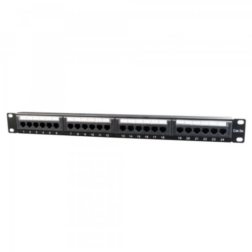 Патч-панель 19" 24xRJ-45 UTP cat.5е, 1U, тип 110 Cablexpert (NPP-C524CM-001)