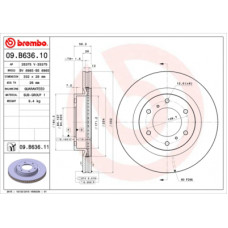 Гальмівний диск Brembo 09.B636.11