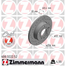 Гальмівний диск ZIMMERMANN 600.3222.52