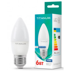 Лампочка TITANUM C37 6W E27 3000K (TLС3706273)