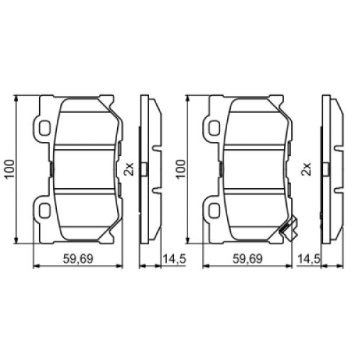 Гальмівні колодки Bosch 0986494863