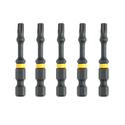 Набір біт DeWALT IMPACT TORSION, ударні, Torx, T15, L=57 мм, 5 шт (DT7394T)