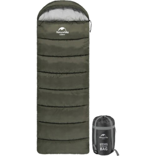 Спальний мішок Naturehike U150 NH20MSD07 Green Left (6927595764398-L)