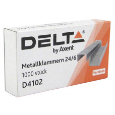 Скоби для канцелярського степлера №24/6, up to 30 sheets, 1000 шт Delta by Axent (D4102)