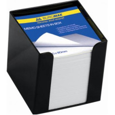 Підставка-куб для листів і паперів Buromax 90x90x90 мм, black, with paper (BM.2290-01)
