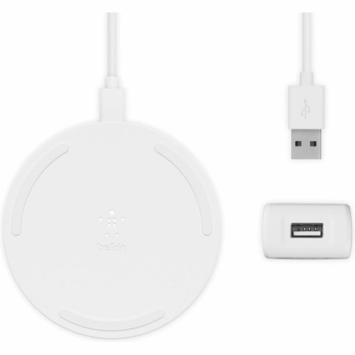 Зарядний пристрій Belkin Pad Wireless Charging Qi, 15W, white (WIA002VFWH)