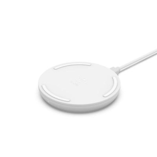 Зарядний пристрій Belkin Pad Wireless Charging Qi, 15W, white (WIA002VFWH)