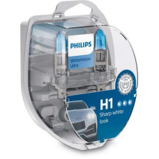 Автолампа Philips H1 WhiteVision Ultra +60%, 3700K, 2шт/блістер (12258WVUSM)