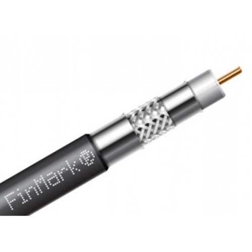 Кабель телевізійний FinMark RG-6 TRISHIELD, CU, 305м, black (F6TSVcu_305_black)