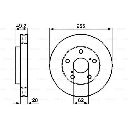 Гальмівний диск Bosch 0 986 478 726