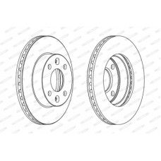 Гальмівний диск FERODO DDF1521