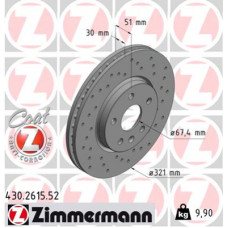 Гальмівний диск ZIMMERMANN 430.2615.52