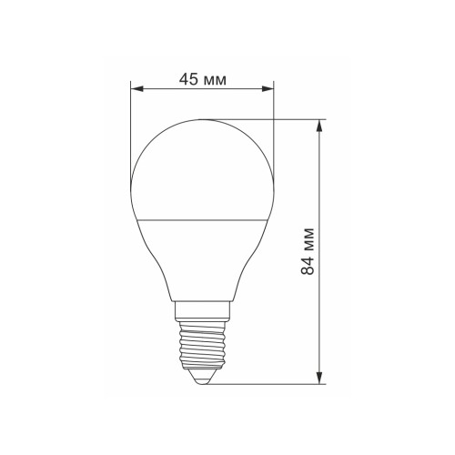 Лампочка TITANUM G45 6W E14 3000K (TLG4506143)