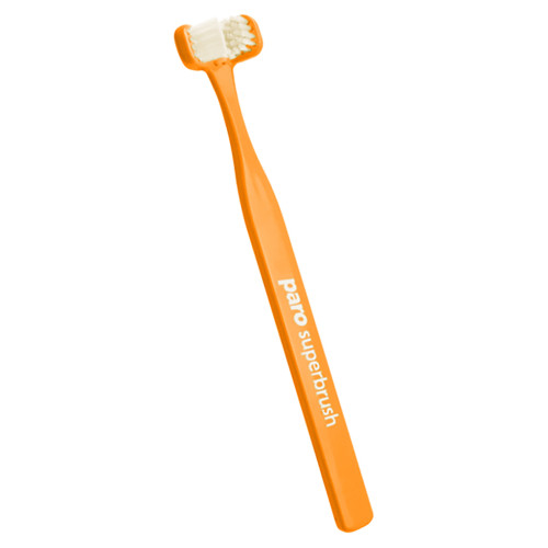 Зубна щітка Paro Swiss Superbrush тристороння помаранчева (7610458007242-orange)