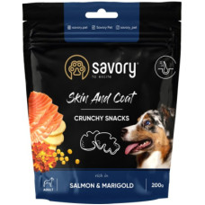 Ласощі для собак Savory для здоров'я шкіри і вовни собак, з лососем 200 г (4820232631355)