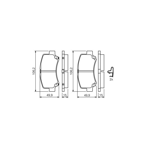 Гальмівні колодки Bosch 0 986 424 626