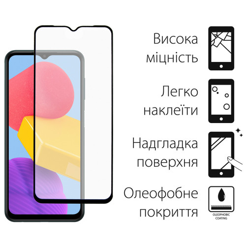 Скло захисне Dengos Full Glue Samsung Galaxy M13 (black) (TGFG-229)