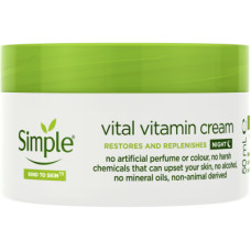 Крем для обличчя Simple Vital Vitamin Night Cream Kind to Skin Нічний вітамінний 50 мл (8710447485552)