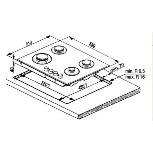 Варочна поверхня Indesit THP 642 IX/I EE