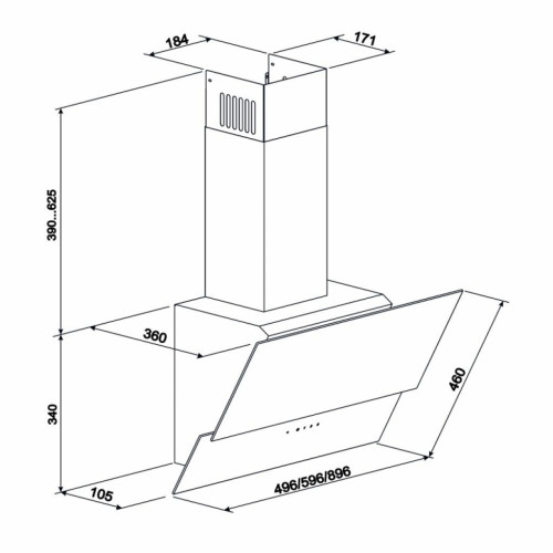 Витяжка кухонна ELEYUS Element 1000 60 BG (Element100060BG)