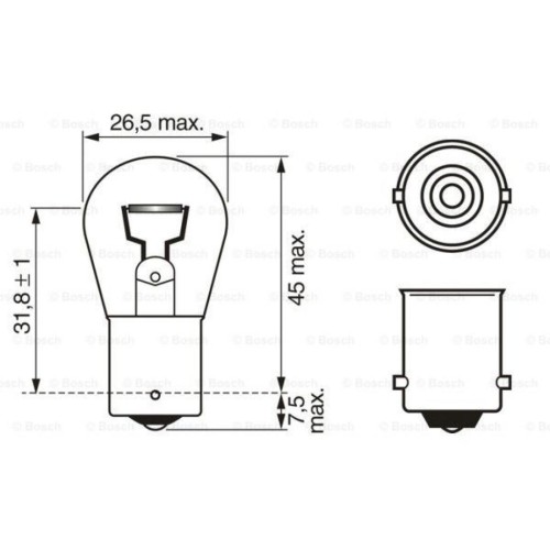 Автолампа Bosch 21W (1 987 302 201)