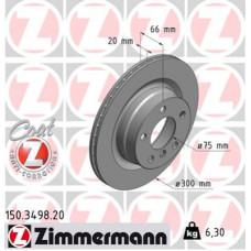 Гальмівний диск ZIMMERMANN 150.3498.20