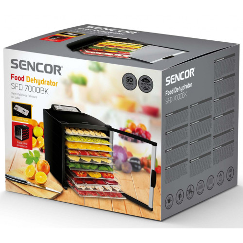 Сушка для овочів та фруктів Sencor SFD 7000BK