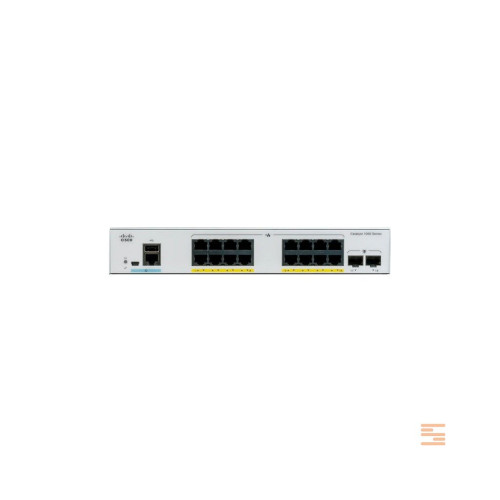 Комутатор мережевий Cisco C1000-16T-2G-L