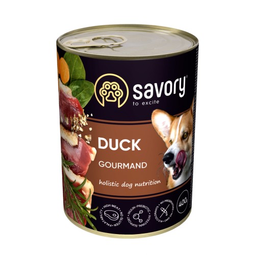 Консерви для собак Savory Dog Gourmand качка 400 г (4820232630471)