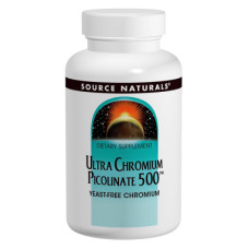 Мінерали Source Naturals Ультра Хром Піколінат 500 мкг, Ultra Chromium Picolinate, 60 таблеток (SN0515)