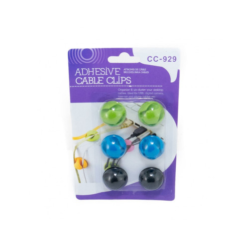 Тримач для кабелю Extradigital CC-929 Cable Clips, Black/Blue/Green (KBC1694)