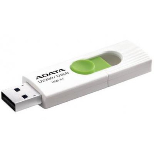 USB флеш накопичувач ADATA 128GB UV320 White/Green USB 3.1 (AUV320-128G-RWHGN)