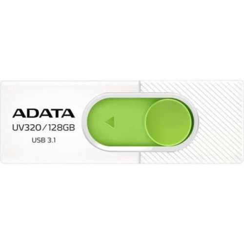 USB флеш накопичувач ADATA 128GB UV320 White/Green USB 3.1 (AUV320-128G-RWHGN)