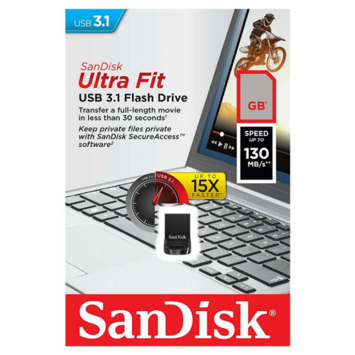 USB флеш накопичувач SANDISK 256GB Ultra Fit USB 3.1 (SDCZ430-256G-G46)