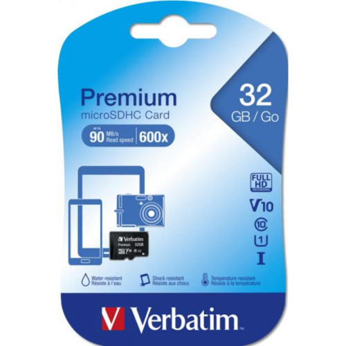 Карта пам'яті Verbatim 32GB microSDHC Class 10 (44083)