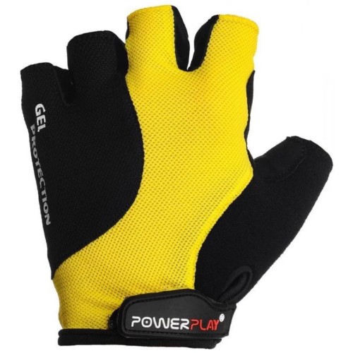 Велорукавиці PowerPlay 5028 Black/Yellow L (5028B_L_Yellow)