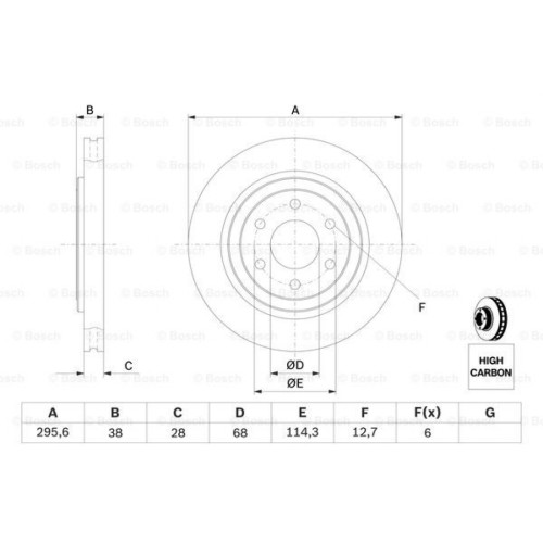 Гальмівний диск Bosch 0 986 479 356