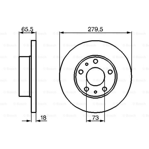 Гальмівний диск Bosch 0 986 478 843