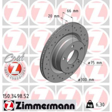 Гальмівний диск ZIMMERMANN 150.3498.52