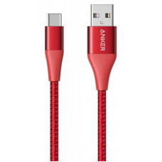 Дата кабель USB 2.0 AM to Type-C 0.9m Powerline+ II Red Anker (A8462H91)