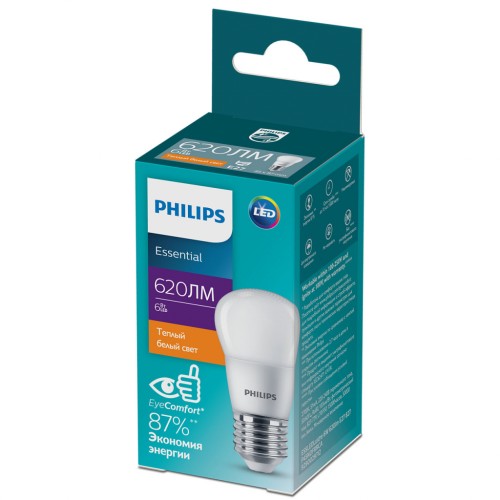 Лампочка Philips ESSLEDLustre 6W 620lm E27 827 P45NDFRRCA (929002971207)