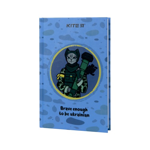 Книга записна Kite Хоробрий кіт, А6, 80 аркушів, клітинка (K22-199-6)