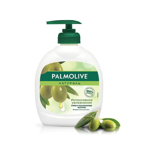 Рідке мило Palmolive Натурель Інтенсивне зволоження Олива і зволожуюче молочко 300 мл (8693495017633)