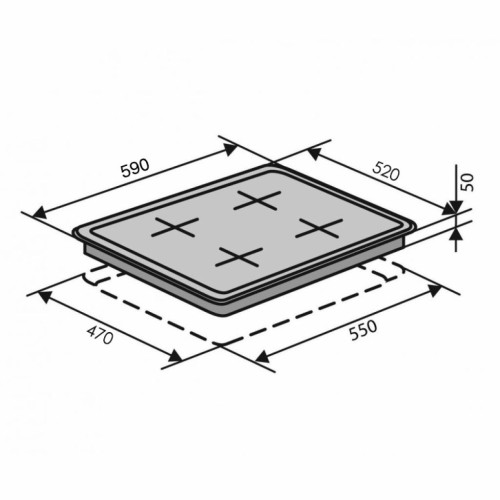 Варочна поверхня Ventolux HSF640-H2G CEST (BK) (HSF640-H2GCEST(BK))