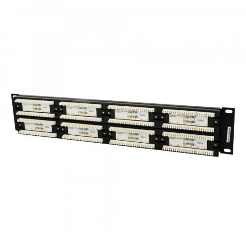 Патч-панель 19" 48xRJ-45 UTP cat.6, 2U, тип 110 Cablexpert (NPP-C648CM-001)