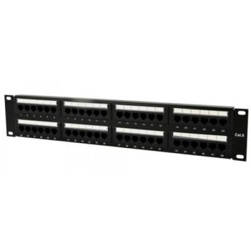 Патч-панель 19" 48xRJ-45 UTP cat.6, 2U, тип 110 Cablexpert (NPP-C648CM-001)