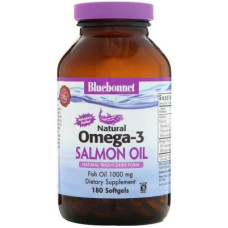 Жирні кислоти Bluebonnet Nutrition Натуральна Омега-3 з лососевих Жира, 180 желатинових (BLB-00953)