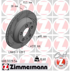 Гальмівний диск ZIMMERMANN 600.3229.54